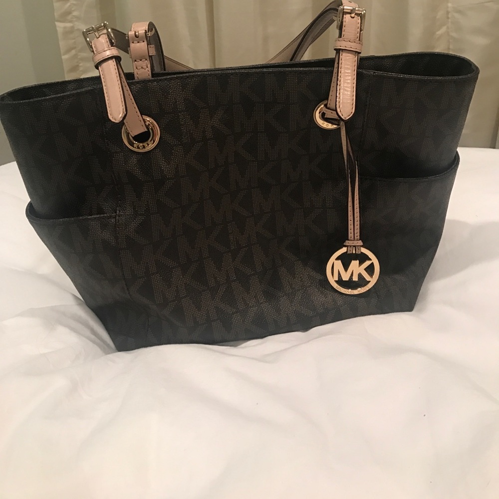Brown Michael Kors signature tote